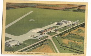 Postcard Pan American Airways Terminal Brownsville Texas TX