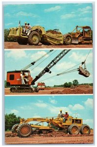 c1960 National School Heavy Equipment Operation Inc. Moore Charlotte NC Postcard