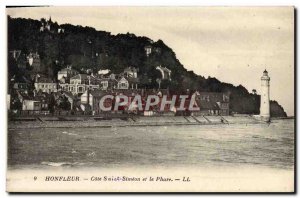 Old Postcard Honfleur Cote Saint Simeon and the Lighthouse