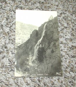 Waterfall Idaho Springs CO Colorado Real Photo RPPC Postcard (O15)