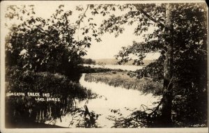 Jimerson Creek Indiana IN Lake James Near Angola c1910 Real Photo Postcard