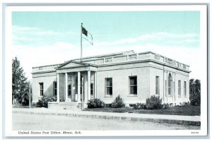 Mena Arkansas Postcard United States Post Office Building c1940 Unposted Vintage