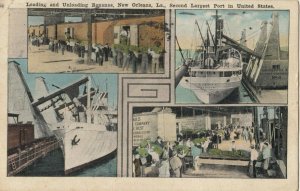 NEW ORLEANS, Louisiana, 1919; Multiview of port