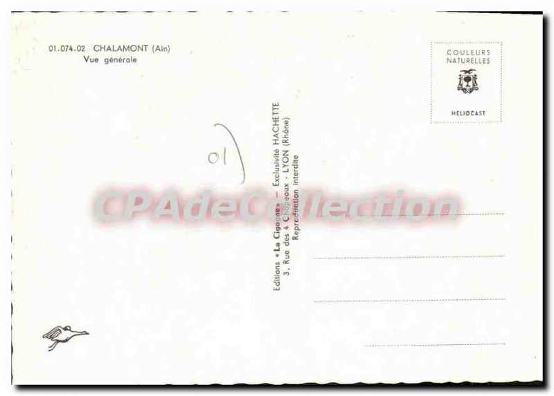 Old Postcard Chalamont Ain general view