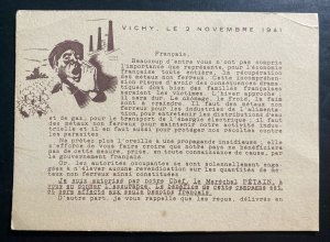 Mint France Patriotic Picture Postcard Vichy 1941 Wine Producers Industry