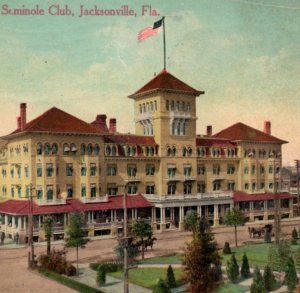 Jacksonville FL Seminole Club Windsor Hotel Postcard Florida