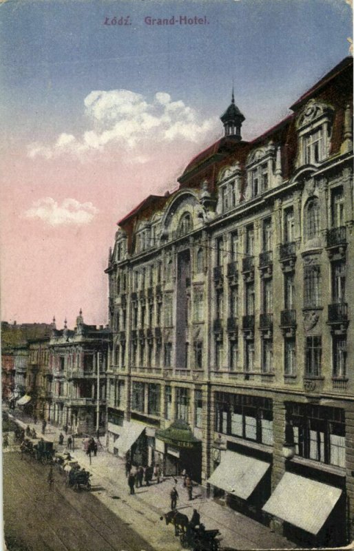 poland, ŁÓDŹ LODZ, Grand Hotel (1921) Postcard