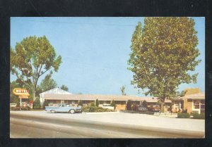 HARRISBURG ILLINOIS DIXIE MOTEL OLD CARS VINTAGE ADVERTISING POSTCARD