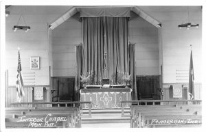 J18/ Indianapolis Indiana RPPC Postcard c40s Fort Benjamin Harrison Chapel 27