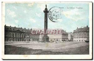 Old Postcard Paris Vendome Column
