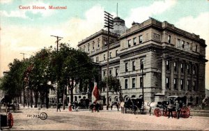 Canada Montreal Horse Drawn Carriages A The Court House