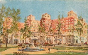 UK London Paint Texture Grosvenor House roadside Postcard 22-7605