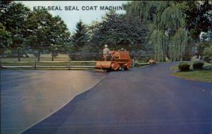 Street Paving Ken-Seal Seal Coat Machine Fort Wayne IN Company Postcard