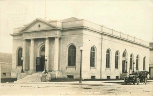 Decorah Iowa 1914 Post Office automobile RPPC Photo Postcard 21-9285