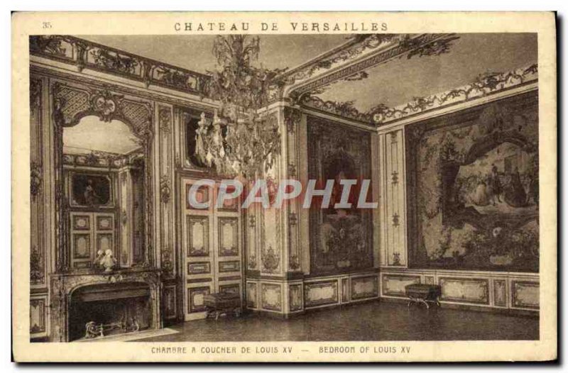 Old Postcard Chateau De Versailles Room A Sunset From Louis XV