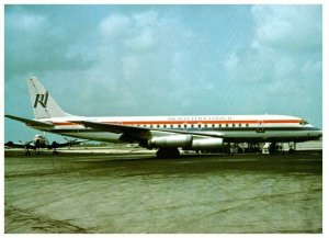 Rich International Douglas DC 8 at Miami 1983 Airplane Postcard