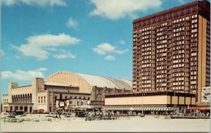 Atlantic City NJ Convention Hall & New Holiday Inn Hotel Unused Postcard G97