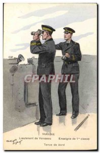 Old Postcard Army Navy Lieutenant 1st Class Teaches