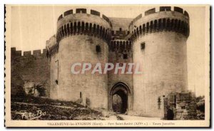 Old Postcard Villeneuve Avignon Fort Saint-André Twin Towers