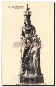Old Postcard Sainte Anne d & # 39Auray miraculous statue of St. Anne