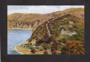 UK Devon Countisbury Hill Lynmouth  A R Quinton Painting Postcard