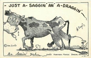 1940s Hal Empie Outwest Comic Humor W-160 Artist impression Postcard 21-13256