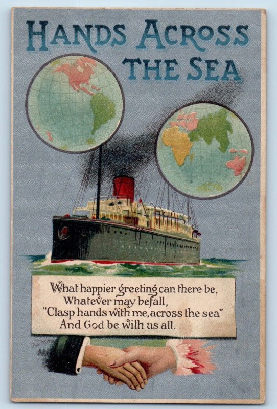 Minneapolis Minnesota MN Postcard Hands Across The Sea Steamer Ship 1911 Posted