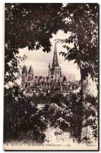 Autun Old Postcard The cathedral Saint Lazare