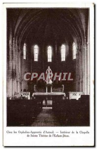 Old Postcard With Orphans Apprentices d & # 39Auteuil Interior of the Chapel ...