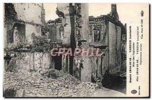 Old Postcard Verdun Bombard Rue des Capucines Army