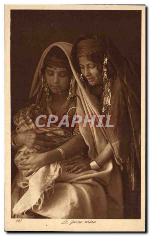 Old Postcard Morocco The young mother