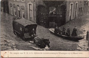 Netherlands De Wagen Van V.G. & L. Overstroming Vlissingen 12 Maart 1906 C122