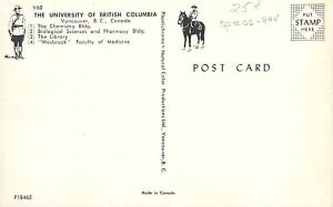 Four View Postcard of Buildings at The University of British Columbia