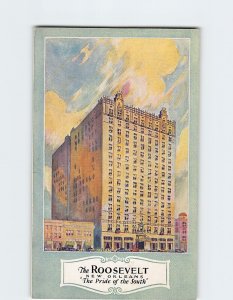 Postcard The Pride of the South, The Roosevelt, New Orleans, Louisiana