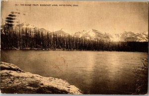 Range from Bierstadt Lake, Estes Park CO c1915 Vintage Postcard U32