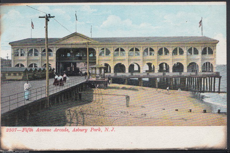 America Postcard - Fifth Avenue Arcade, Asbury Park, New Jersey    DP603