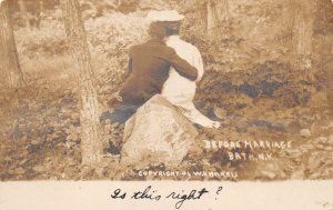 Bath New York Romance Greetings Before Marriage Real Photo Postcard AA65909
