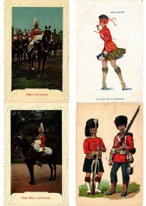 SCOTLAND MILITARY 69 Vintage postcards Mostly pre-1940 (L5752)