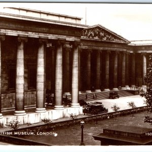 c1920s London, England RPPC British Museum Ford Model A Ionic Columns Photo A164