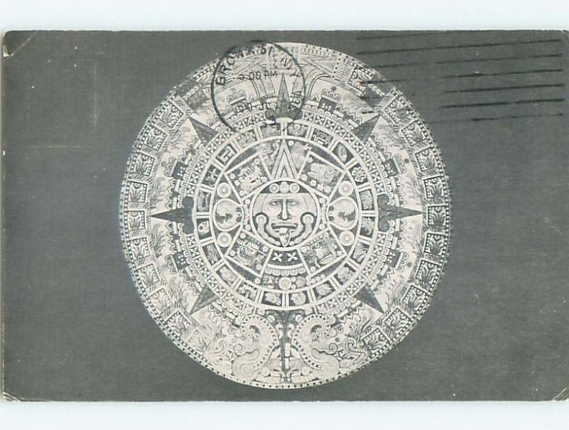 Postcard Of Aztec Calendar At Planetarium New York City NY W6456