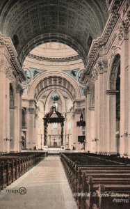 Vintage Postcard 1900's Interior Of Saint James Cathedral Montreal Canada