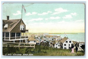 c1910's A View Of Winthrop Beach Cottages Massachusetts MA Antique Postcard