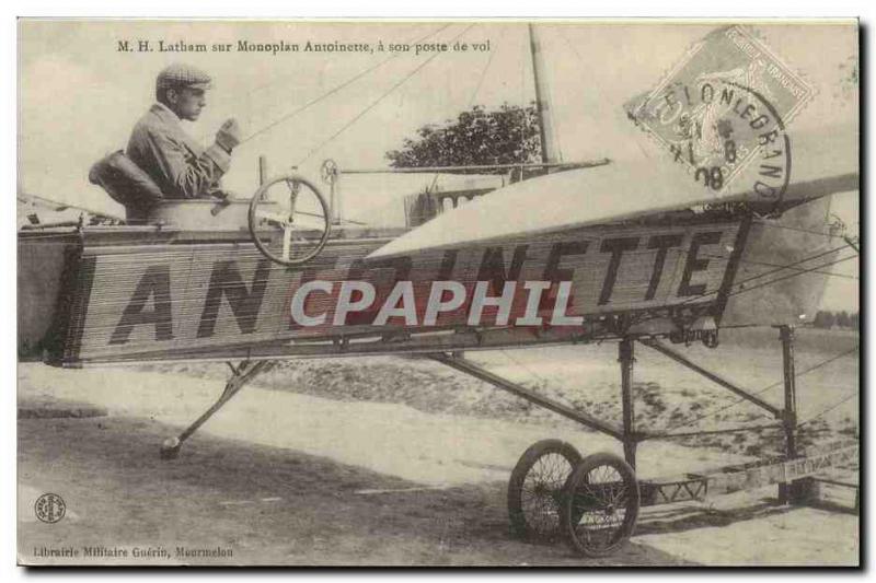 COPYRIGHT Aviation Latham Antoinette monoplane its flight position