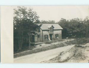 Pre-1910 rppc architecture NICE HOUSE IN THE WOODS ALONG THE ROAD HM0746