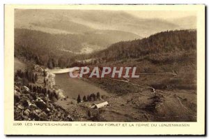 Old Postcard The High Chaumes The Lake Forlet and farm Lenzenwasen