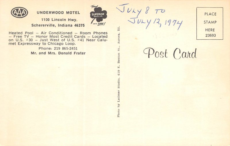 Schererville, Indiana, Underwood Motel, AA364-17