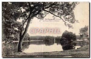 Old Postcard St Fargeau (Yonne) La Piece d'Eau du Chateau