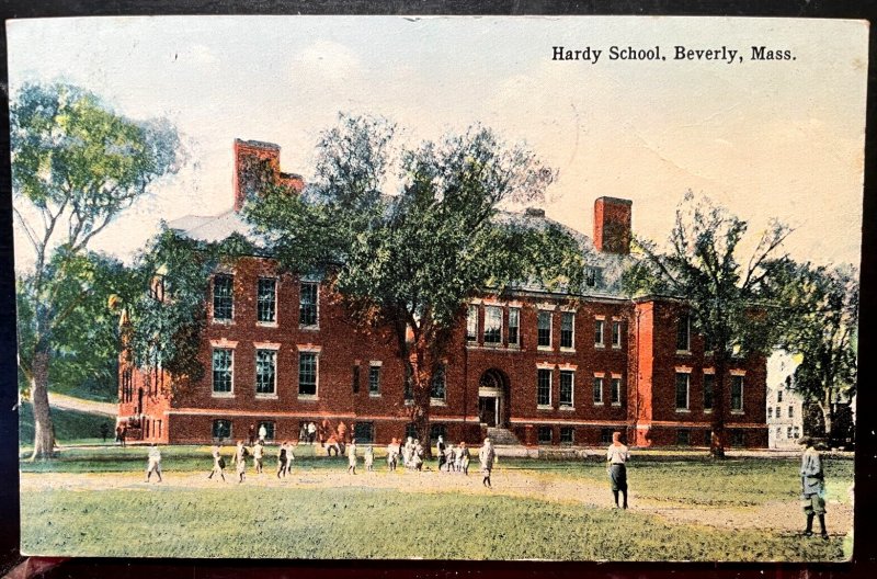 Vintage Postcard 1913 The Hardy School, Beverly, Massachusetts (MA)