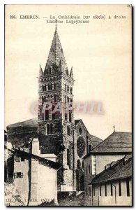 Postcard Old Embrun Cathedrale Xi century right Barracks Lapeyrouse