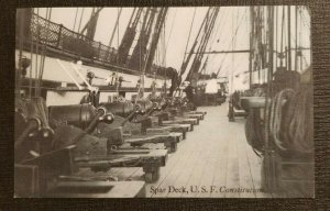Mint Vintage Postcard Cannons US Navy Frigate USS Constitution